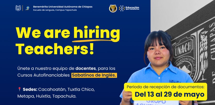 We're hiring Teachers!