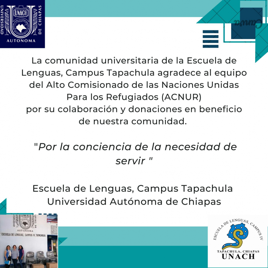 Agradecimiento de Colaboración ACNUR