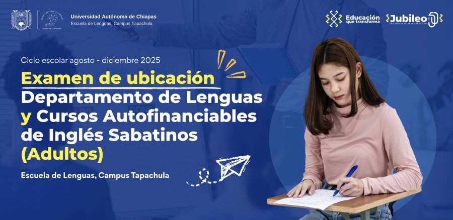 Examen de ubicación para Departamento de Lenguas y Sabatinos Inglés Adultos