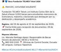 Beca Fundación TELMEX Telcel 2026