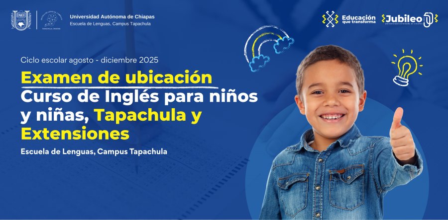Examen de Ubicación para Curso de Inglés Autofinanciables para niños y niñas